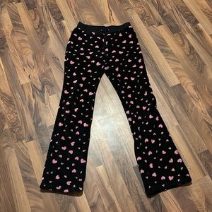 heart pajama flare pants